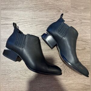Alexander Wang Kori Boots (Silver Heel Cutout)